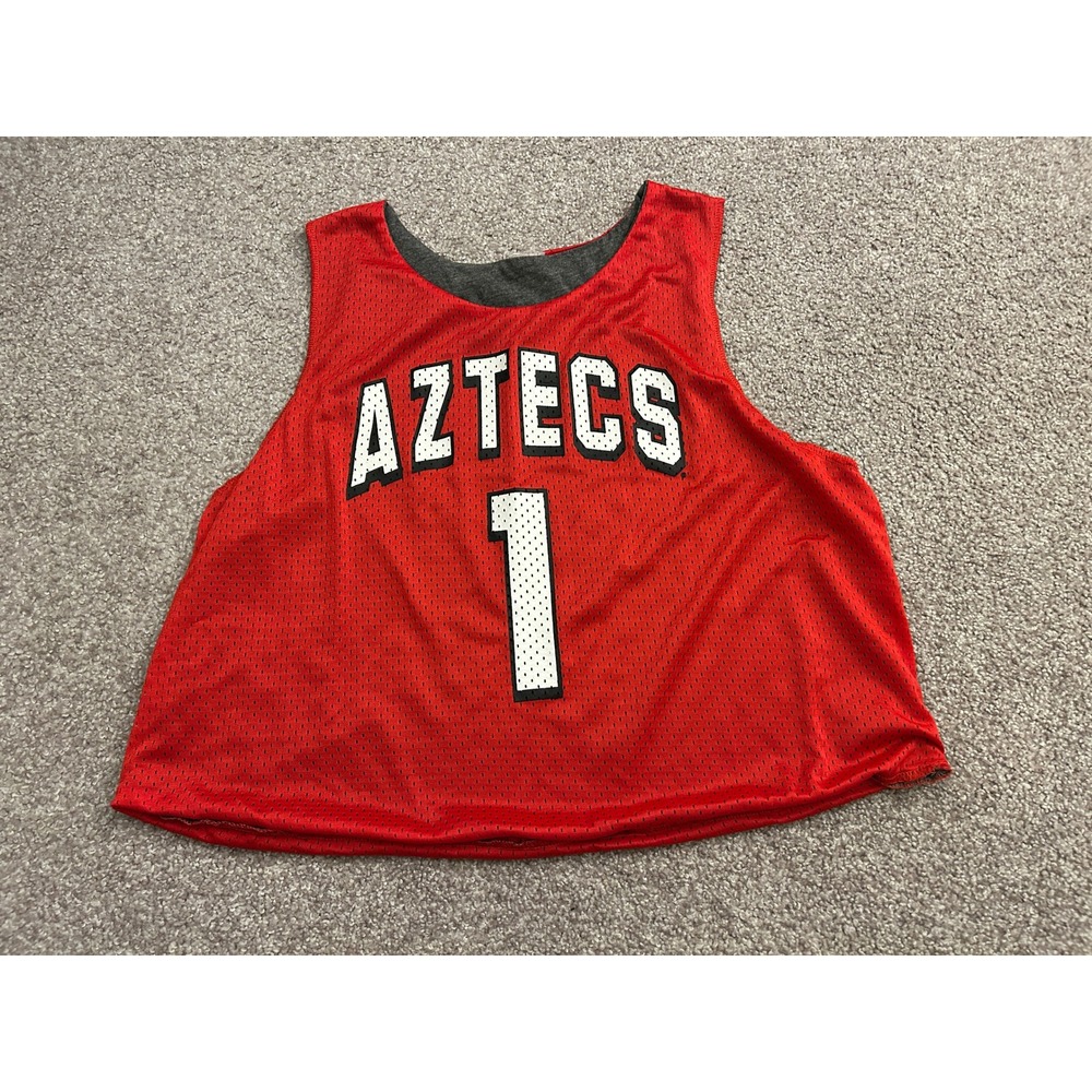 Vintage San Diego State Aztecs Tank Top Women L Red Grey Excellent Reversible